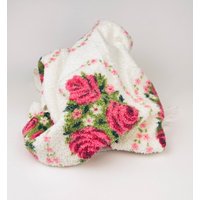 Vintage Pink Blumenstrauß Rechteckiges Handtuch von ChenuzAtelier