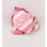 Vintage Pink Floral Rechteckiges Badetuch - Made in Czechoslovakia 100% Baumwolle von ChenuzAtelier