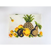 Vintage Pixelige Obst-Muster Rechteckige Tischdecke - Herbstfarben von ChenuzAtelier