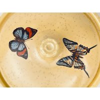 Vintage Treasure Craft Butterfly Covered Dish - Speckle Pattern Made in Den Usa von ChenuzAtelier