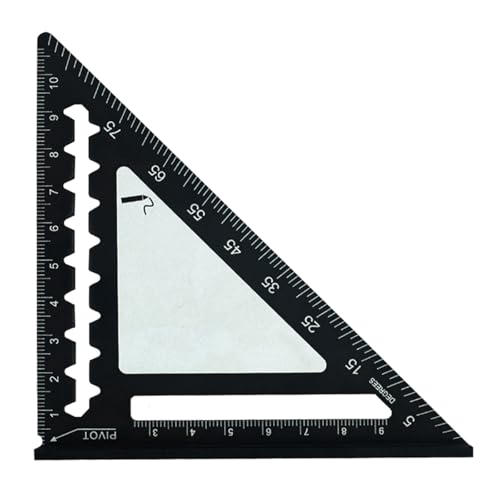 10,2 cm Aluminium-Lineal, Messwerkzeug, Winkelmesser, 45/90 Grad, für Ingenieure, Architekten, Studenten, Enthusias, Dreieckslineal von Chenxi Studio
