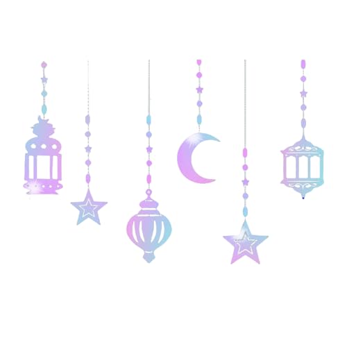 Chenxi Studio 6 Stück Eid Ramadans Muslime Partyzubehör glitzernde Banner Stern Mond hängende Ornamente Ramadans Festival Dekorationen Chenxi Studio 6 Stück Eid Ramadans Muslime Partyzubehör glitzernde Banner Stern Mond hängende Ornamente Ramadans Festival Dekorationen von Chenxi Studio