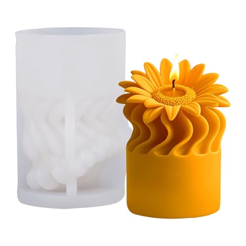 Blumen-geschnitzte Zylinder-Silikonformen für Seife, Heimdekoration, Epoxidharz, dekorative Blumen von Chenxi Studio