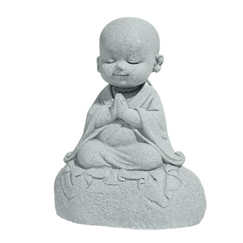 Chenxi Studio Buddhistische Statue, langlebig, Steinschnitzerei, Dekofigur für Büro, Fensterbank, Ornament, kleine buddhistische Statue aus Blaustein Chenxi Studio Buddhistische Statue, langlebig, Steinschnitzerei, Dekofigur für Büro, Fensterbank, Ornament, kleine buddhistische Statue aus Blaustein von Chenxi Studio