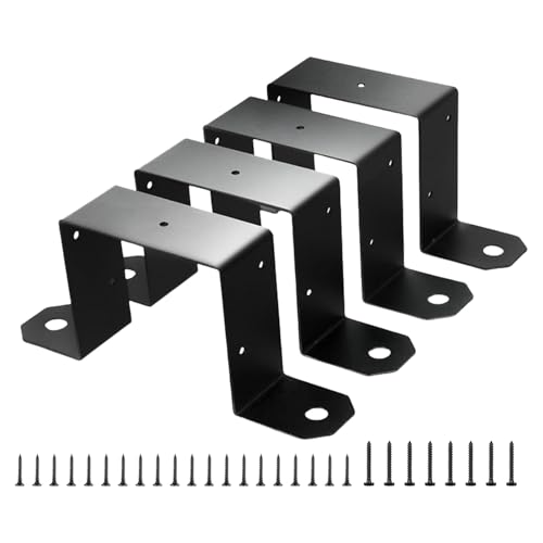 Chenxi Studio Effektive Zaunhalterungen für 10,2 x 10,2 cm Holzpfostenbalken mit schwarzer Beschichtung für effiziente Struktur, Hofzaun-Zubehör, 4 Stück Chenxi Studio Effektive Zaunhalterungen für 10,2 x 10,2 cm Holzpfostenbalken mit schwarzer Beschichtung für effiziente Struktur, Hofzaun-Zubehör, 4 Stück von Chenxi Studio