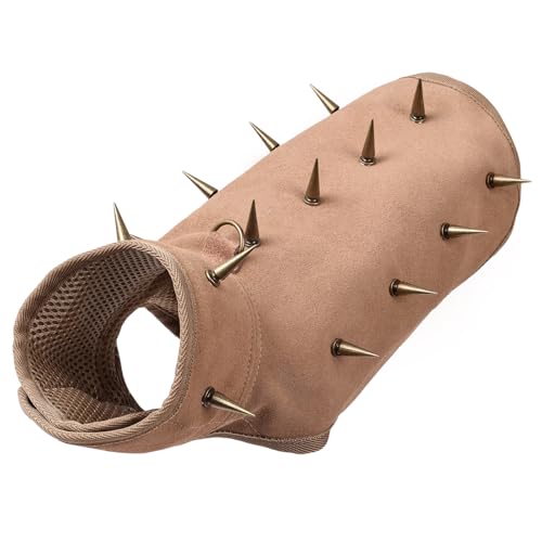 Chenxi Studio Ergonomische Hundeschutzweste Metallnieten für tägliche Spaziergänge reißfest gegen Angriffe Kleidung für kleine Rassen kühlende Hundeschutzkleidung von Chenxi Studio