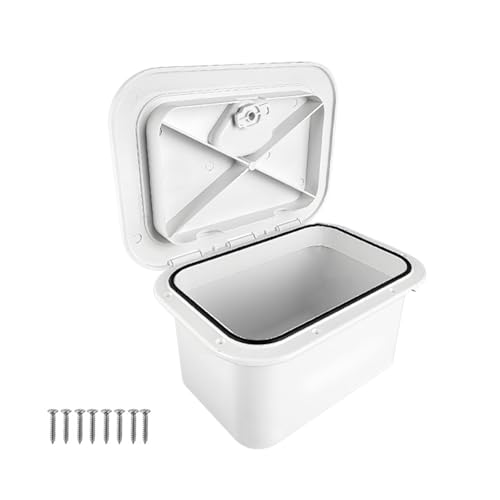 Chenxi Studio Marine Deck Aufbewahrungsbox eingebettet Werkzeug Boote Zubehör Tackle Organizer Angelbehälter weiß Marine Deck Lagerung abschließbar eingebettet Werkzeug Boote Zubehör Angelbehälter von Chenxi Studio