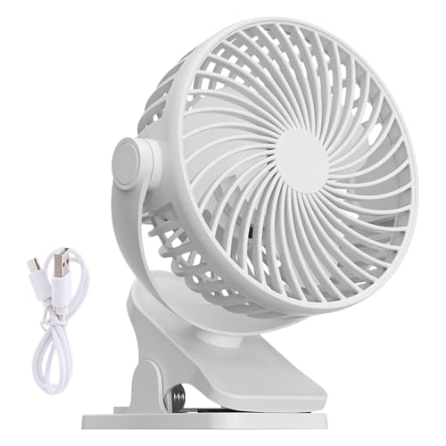 Chenxi Studio Multifunktionaler kleiner Ventilator mit Clip, verstellbare Geschwindigkeit, wiederaufladbarer USB-Ventilator für Desktop-Büro und Outdoor-Aktivitäten, multifunktionaler kleiner von Chenxi Studio