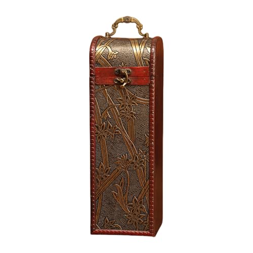 Chenxi Studio Stabile Weinflaschenbox aus Holz im antiken Stil für elegante Präsentation und Aufbewahrung bei Hochzeiten oder Jubiläen, Hochzeitsweinbox Chenxi Studio Stabile Weinflaschenbox aus Holz im antiken Stil für elegante Präsentation und Aufbewahrung bei Hochzeiten oder Jubiläen, Hochzeitsweinbox von Chenxi Studio