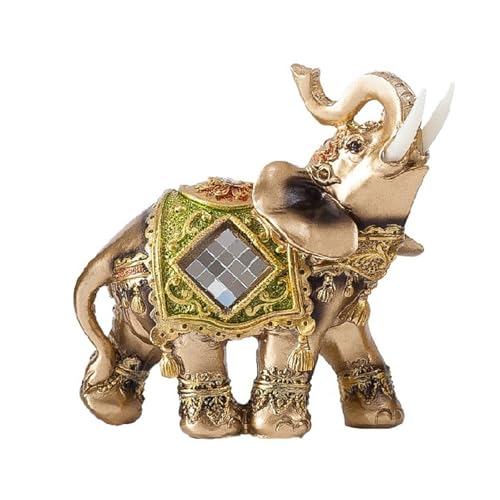 Chenxi Studio Thailändische zeremonielle Elefantenstatue Figur bringt Glück Reichtum Feng Shui Harz Skulptur Home Office Schreibtisch Dekoration Feng Shui Elefant Büro Dekoration von Chenxi Studio