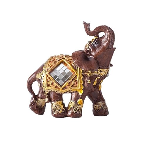 Chenxi Studio Thailändische zeremonielle Elefantenstatue Figur bringt Glück Reichtum Feng Shui Harz Skulptur Home Office Schreibtisch Dekoration Feng Shui Elefant Büro Dekoration von Chenxi Studio