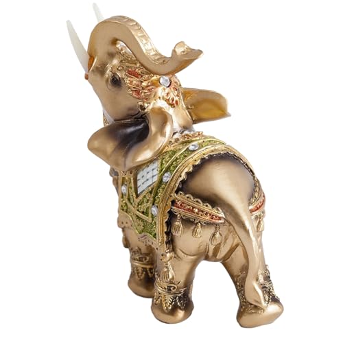 Chenxi Studio Thailändische zeremonielle Elefantenstatue Figur bringt Glück Reichtum Feng Shui Harz Skulptur Home Office Schreibtisch Dekoration Feng Shui Elefant Büro Dekoration von Chenxi Studio