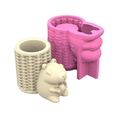 Einfach zu verwendende Silikon-Blumentöpfe in Capybara-Form für Sukkulenten, Übertöpfe und Schreibtisch-Stifte von Chenxi Studio