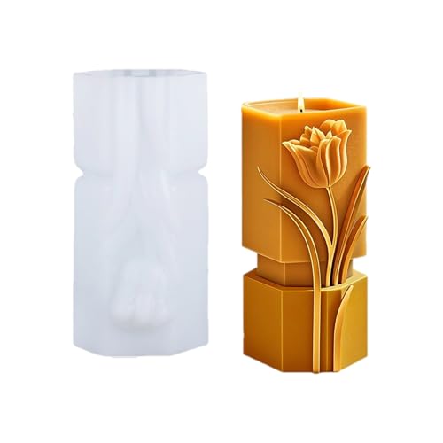 Geprägte Blumen-Zylinder-Silikonformen für Epoxidharz, handgefertigte Seifenherstellung, Gipsdekoration, Silikonform Geprägte Blumen-Zylinder-Silikonformen für Epoxidharz, handgefertigte Seifenherstellung, Gipsdekoration, Silikonform von Chenxi Studio