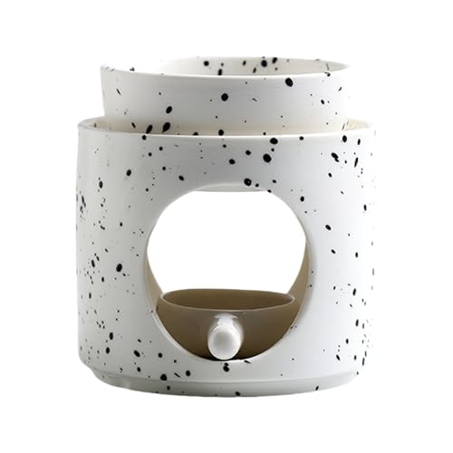 Keramik-Duftlampe mit bunten Punkten, Aromatherapie-Lampe mit Teelichthalter und abnehmbarer Schale für Düfte, Diffusionen, Keramik, ätherische Öle von Chenxi Studio