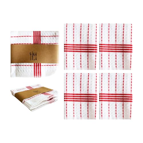 Mehrzweck-Reinigungstücher aus Baumwolle, sehr saugfähig, schnell trocknend, für Geschirr, Arbeitsplatten, Badezimmer, saugfähige Geschirrtücher, 4 Stück von Chenxi Studio