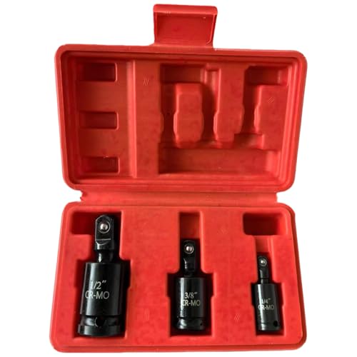 Steckschlüssel-Adapter-Set, 6-teilig, 1/4, 3/8, 1/2 Zoll, 3/4 Zoll, Vierkantantriebe, Adapter, Reduzierstücke, Schraubenschlüssel, Handwerkzeug-Kits mit Koffer, Luftschlauchverschraubung von Chenxi Studio