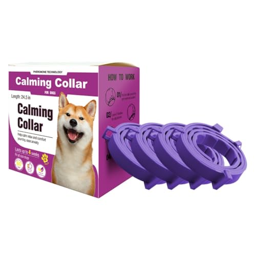 Chereda Beruhigendes Halsband für Hunde mit langanhaltendem Pheromon, 4 Packungen, zur Linderung von Angstzuständen, Hundehalsband hilft, unerwünschtes Verhalten zu reduzieren, Stressabbau hält 120 Chereda Beruhigendes Halsband für Hunde mit langanhaltendem Pheromon, 4 Packungen, zur Linderung von Angstzuständen, Hundehalsband hilft, unerwünschtes Verhalten zu reduzieren, Stressabbau hält 120 von Chereda