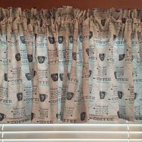 Retro Gute Laune Kaffee Valance ~ Todays Good Mood Sponsored By Coffee 100 cm Breit von CheriesCurtainShoppe