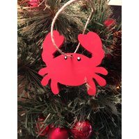 Krabbe - Holz Krebs Ornament Handgefertigten Schmuck Strand Weihnachtsschmuck von CherishedCottage