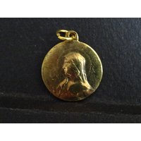 Heilige Maria, Maria Kongregation, Gold Farbe, Medaillon Pendent Medaille Heiligen Charme P406 von CherishedDevotions
