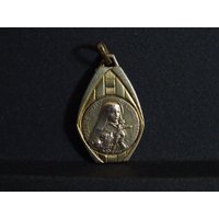 st. Therese Antik Katholisch Heiliger Charm Medaillon Medallion Pendent Medaille P 585 von CherishedDevotions
