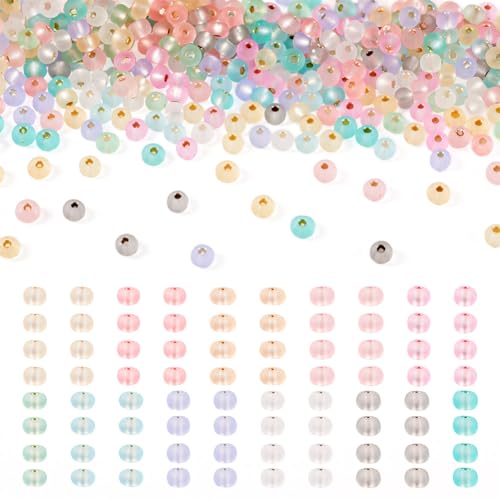 Cheriswelry 110g Frosted Glas Rocailles Mischfarbe Runde Rocailles mit Silber Gepolsterte Kleine Glas Pony Lose Perlen für Schmuck Machen Cheriswelry 110g Frosted Glas Rocailles Mischfarbe Runde Rocailles mit Silber Gepolsterte Kleine Glas Pony Lose Perlen für Schmuck Machen von Cheriswelry