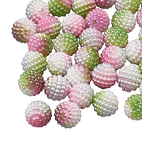 Cheriswelry 200Pcs Imitation Pearl Acrylic Beads Lime Green Berry Beads 10mm Round Combined Beads Rainbow Gradient Pearl Beads for Jewelry Making Cheriswelry 200Pcs Imitation Pearl Acrylic Beads Lime Green Berry Beads 10mm Round Combined Beads Rainbow Gradient Pearl Beads for Jewelry Making von Cheriswelry
