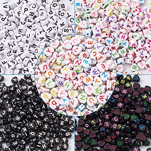 Cheriswelry Acryl-Perlen in Herzform mit Buchstaben von A bis Z, 1.000 Stück, zur Herstellung von Schmuck und Armbändern von Cheriswelry