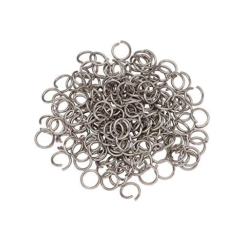 Cheriswelry Offene Biegeringe aus Edelstahl, 8 mm, 18 Gauge, rund, Metall-Verbinder für Schmuckherstellung, 1000 Stück von Cheriswelry