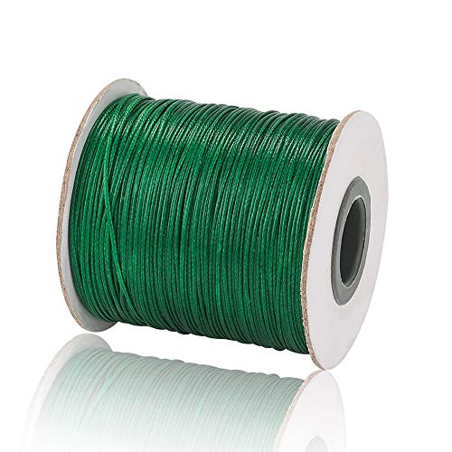 Cheriswelry Polyesterschnur, 0,5 mm, 180 m, mit Spule für Schmuckherstellung, Makramee, Grün von Cheriswelry