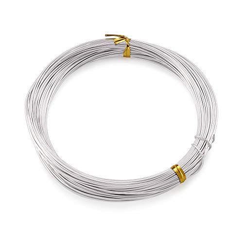 Cheriswelry Silberfarbener Aluminiumdraht, 0,8 mm, 10 m, biegbarer Metalldraht für Schmuckherstellung, Puppen, Skelett, DIY Handwerk von Cheriswelry