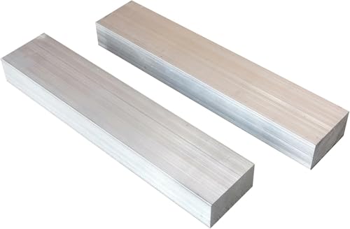 Aluminiumblechplatte, Aluminium-Flachstange, Aluminiumstangenplatte, geeignet for Gebäudekonturen, 19,3 Zoll lang(3mm x 60mm(2pcs)) von Cherrii