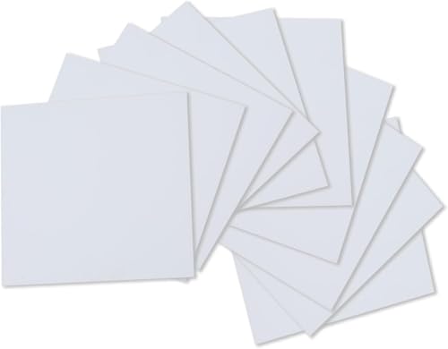 Aluminiumblechplatte, Aluminiumoxidkeramikplatte, isolierende Aluminiumoxidkeramikplatte for Industriemaschinen, Seitenlänge 5 cm, Dicke: 1 mm(Thickness:0.63mm(10pcs)) von Cherrii
