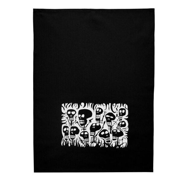 Cherry Bomb Not nice guys, Geschirrtuch Bio Baumwolle, fair hergestellt, schwarz, mit Handsiebdruck von Cherry Bomb