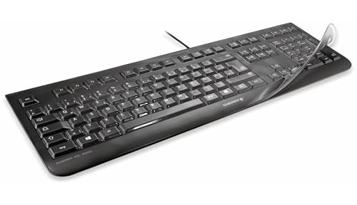 CHERRY WetEx, Flexibe Tastatur-Schutzfolie für CHERRY G84-5200, ISO-Layout, Zuverlässiger Schutz vor Verschmutzung durch Flüssigkeiten, Staub, Fremdkörper von CHERRY