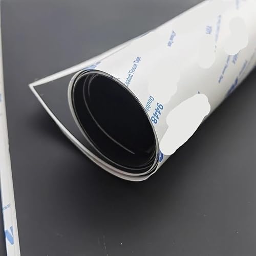 Cherrynight XLJP 1 Stück 500 x 500 x 0,5 mm Schwarze Silikonkautschukplatte, Selbstklebende Hochtemperaturmatte, Dicke 0,5 mm von Cherrynight
