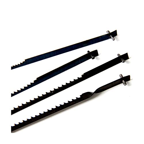 Cherrynight XLJP 48 Stück Hartstahl 105 mm 4 Zoll Scroll-Sägeblatt-Stiftende for Dremel Moto-Saw MS20 MS20-01 MS51-01 MS52-01 MS53-01 15/18/24 TPI von Cherrynight