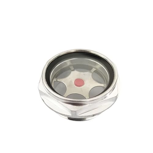 XIAOLIN 1 Stück Schauglas Rohrverschraubungen M10 M12 M14 M16 M18 M20 M22 M24 M26 M27 M30 M33 Männliche Aluminiumlegierung Ölstand Schauglas Fenster Sechskant for Luftkompressor(M18x1.5) von Cherrynight