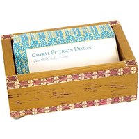 Decoupage Visitenkartenhalter Handgemaltes Schreibtisch Accessoire von CherylPetersonDesign