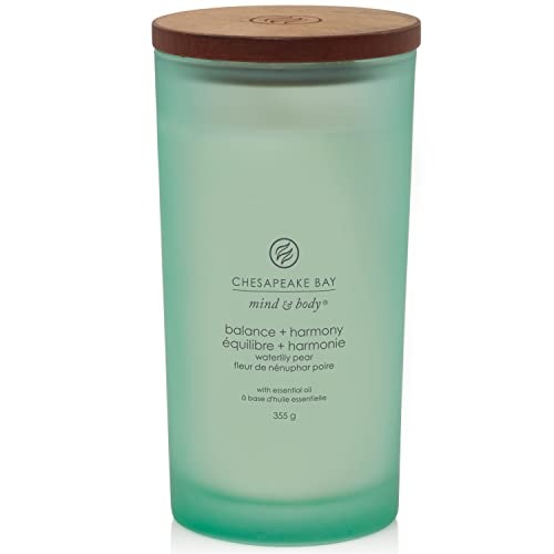 Chesapeake Bay Duftkerze | Balance + Harmony Aromatherapie-Kerze, großer Tumbler | Brenndauer: bis zu 82 Stunden | Mind & Body Kollektion, Große Kerze von Chesapeake Bay Candle