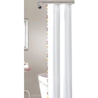 Regenbogen Pom Baumwolle Duschvorhang, Quaste Duschvorhang von ChesapeakeCottage