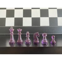 Lila Magnete | Schach Handgemacht Von Meister Liza Perfekt Auch Als Geschenk von ChessWithLiza