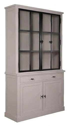 Lunel Vitrine R aus Metall mit 2 Türen und 1 Schublade – Ashford & Co Lunel Vitrine R aus Metall mit 2 Türen und 1 Schublade – Ashford & Co von Chesterfield