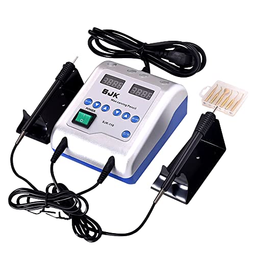 Dental Electric Waxing Carver Machine mit Doppelstiften und 6 Wachsspitzen für Dentallabor, Schmuckwachsarbeiten, Bildhauerei und Wachsschnitzen. von Chestnut-YX