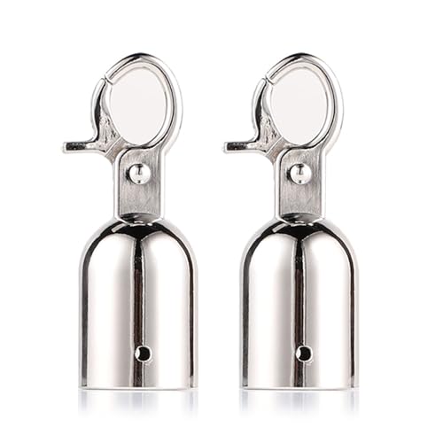 2pcs Robuste Edelstahl Seilendekappen Mit Hakendesigns Zum Sicherungsschutz Und Zum Zaun Außenbereich Endstopper von Chevnzev