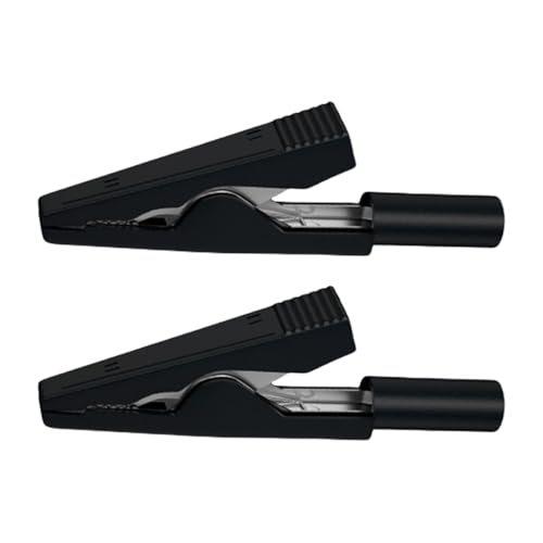 2pcs Stabil 2mm Bananen Sockel Alligatoren Clip Banana Stecker Alligatoren Clip Für Labor Elektrikreparaturanwendungsstopfen von Chevnzev