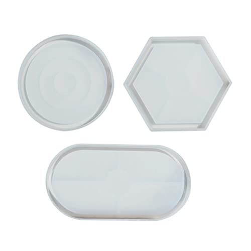 3pcs Kristall Epoxid Gemeotric Hexagonal Oval Round Spiegel Silikonschalenformen Zum Gießen Von Betonzement Silikonplattenform Für Epoxidharz 3pcs Kristall Epoxid Gemeotric Hexagonal Oval Round Spiegel Silikonschalenformen Zum Gießen Von Betonzement Silikonplattenform Für Epoxidharz von Chevnzev