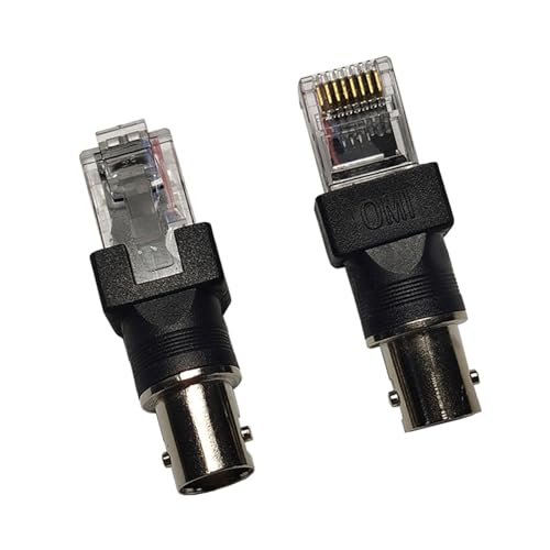 Chevnzev BNC Femal DER RJ45 Maler Adapter An RJ45 Koaxial Koaxenkoppler Für Signale Transmission Und Testmonitore Linien Tester von Chevnzev