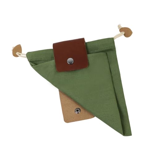 Chevnzev Faltbare Gewachbare Leinwand Futterbeutel Für Outdoor Werkzeuge Aufbewahrungswanderung Wanderpackung Lederpilzgürtel Beutel Zusammenschließbar Futterbeutel von Chevnzev